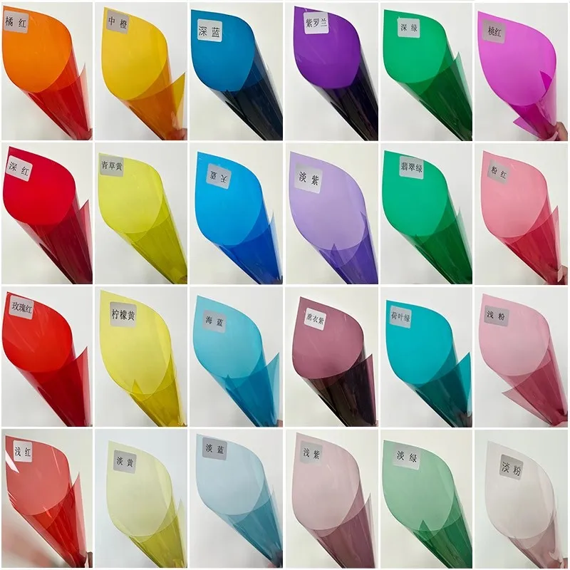Transparent Window Film Color Solar Tint Self Adhesive Stain Glass Decor Vinyl DIY 8pcs Bundle 20cm x 30CM