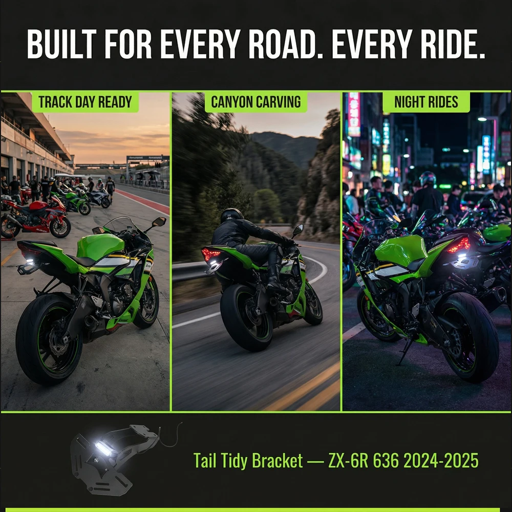 가와사키 ZX6R ZX636 ZX-6R ZX-636 2024-2025 오토바이 리어 펜더 제거 테일 타이디 번호판 홀더 브래킷 ZX 6R