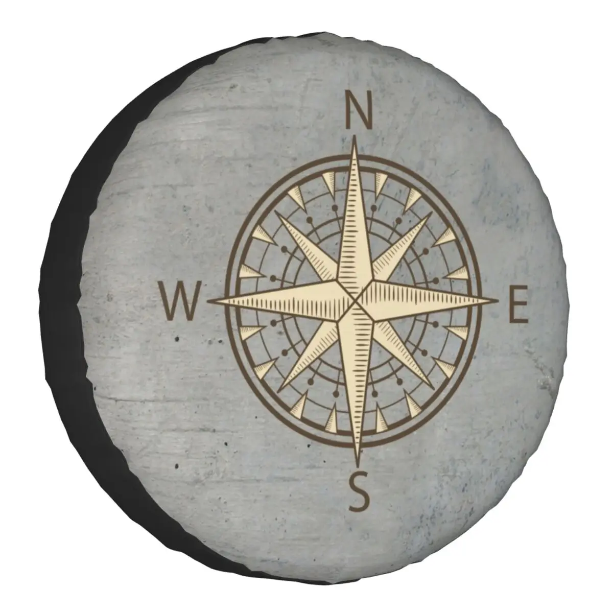 

Gray Compass Spare Wheel Tire Cover for Pajero Nautical Sailing Sailor Jeep RV SUV 4WD 4x4 Vehicle Accessories 14-17