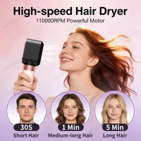 Styler capillaire 6 en 1, brosse à air ionique négative pour un bouclage automatique, sèche-cheveux, style salon, moins de frisottis, réduction des dommages causés par la chaleur 3