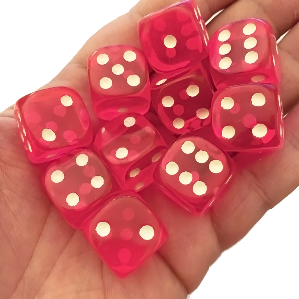 10 Dadi Acrilici Colorati 16mm – Angoli Squadrati/rotondi – Alta Qualità Per Giochi - 5