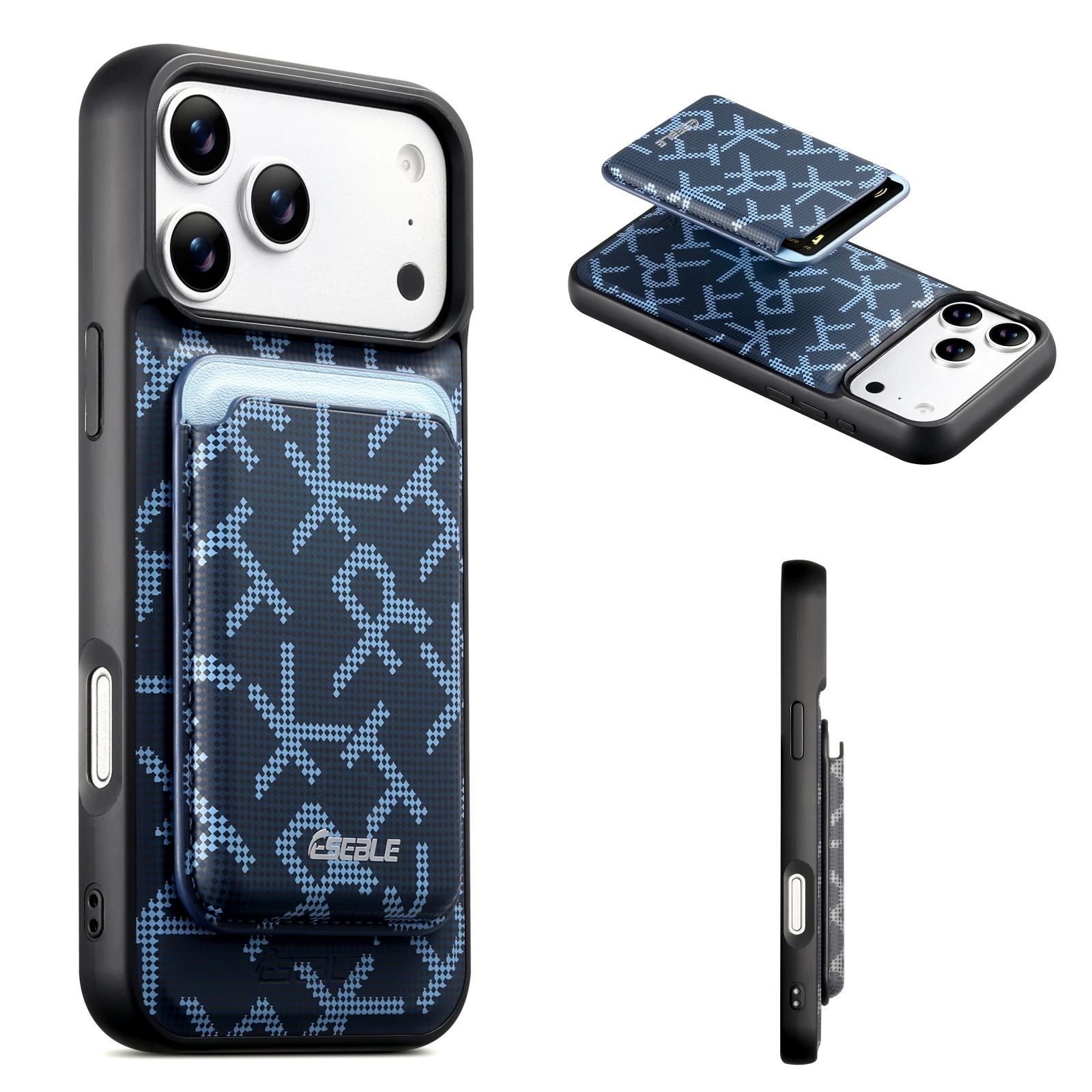 Luxury 2-in-1 Detachable Magnetic Leather Wallet Case with Removable Card Slot and Shockproof Protection