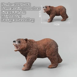 Realistic Mini Brown Bear Family Action Figures Toy Set (NO.127 - 082)
