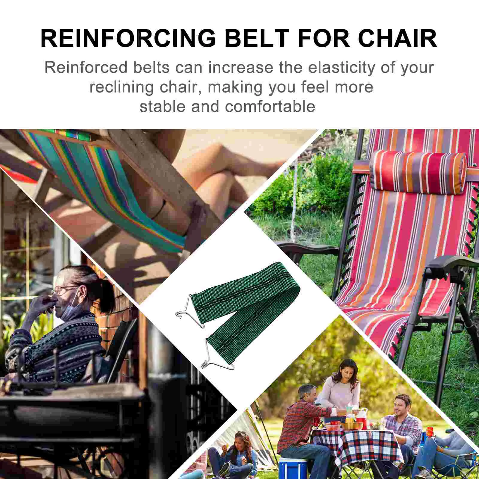 5 Pcs Foldable Lounge Chair Reinforcement Strap Recliner Anti-break Belt  Accessories Reinforced Belts Elastic Band