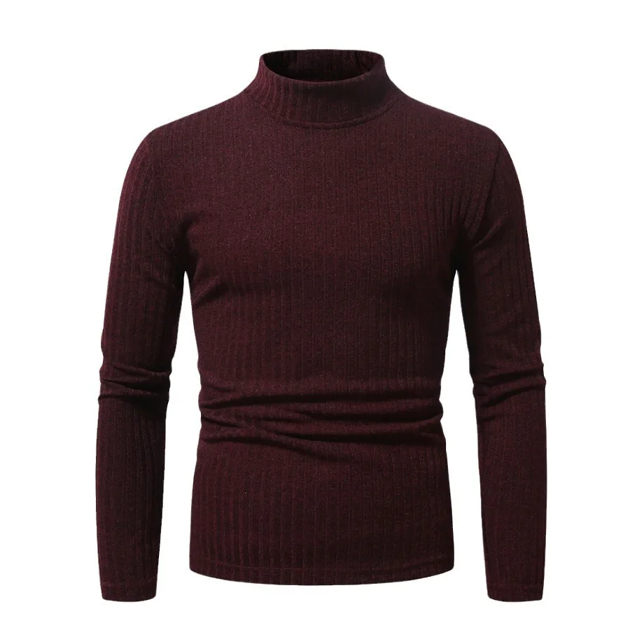 Men Autumn Winter Knitted Turtleneck Pullover Sweater