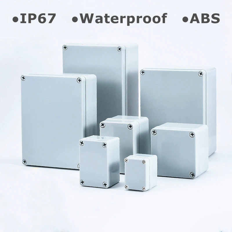 

IP67 Waterproof ABS Plastic Enclosure for Electronic Project Outdoor Juction Box Screw Cable Custom Large Size Instrument Case
