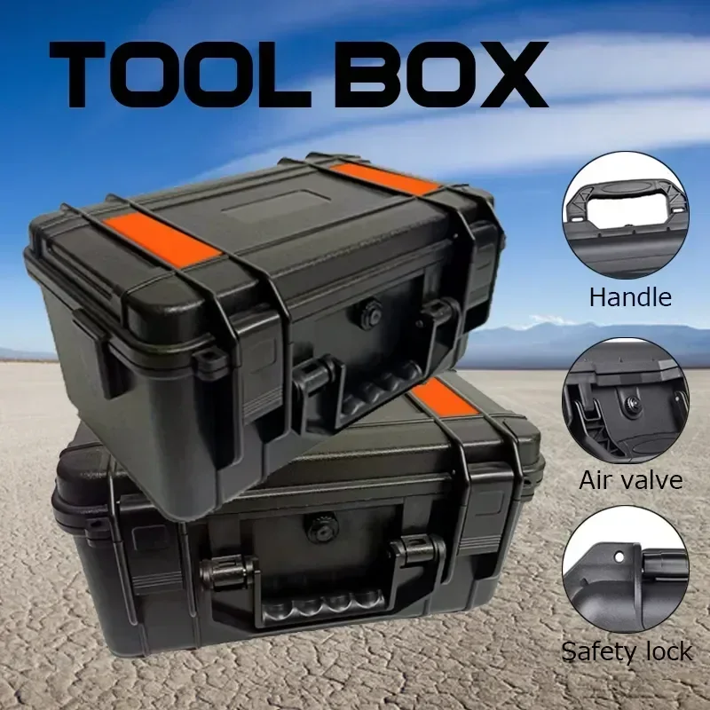 Suitcase Transport Toolbox Reflective Tools Storage Hard Plastic Maintenance Equipment With Electrician Case Strips Case Case 4