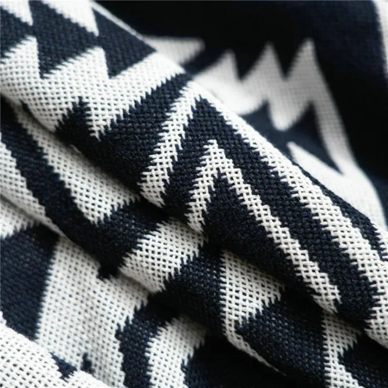 Cotton Sofa Recliner Blanket Warm Knitted Comforter Plaid for Bed Home Lounge Chair Covering Baby Newborn Wraps