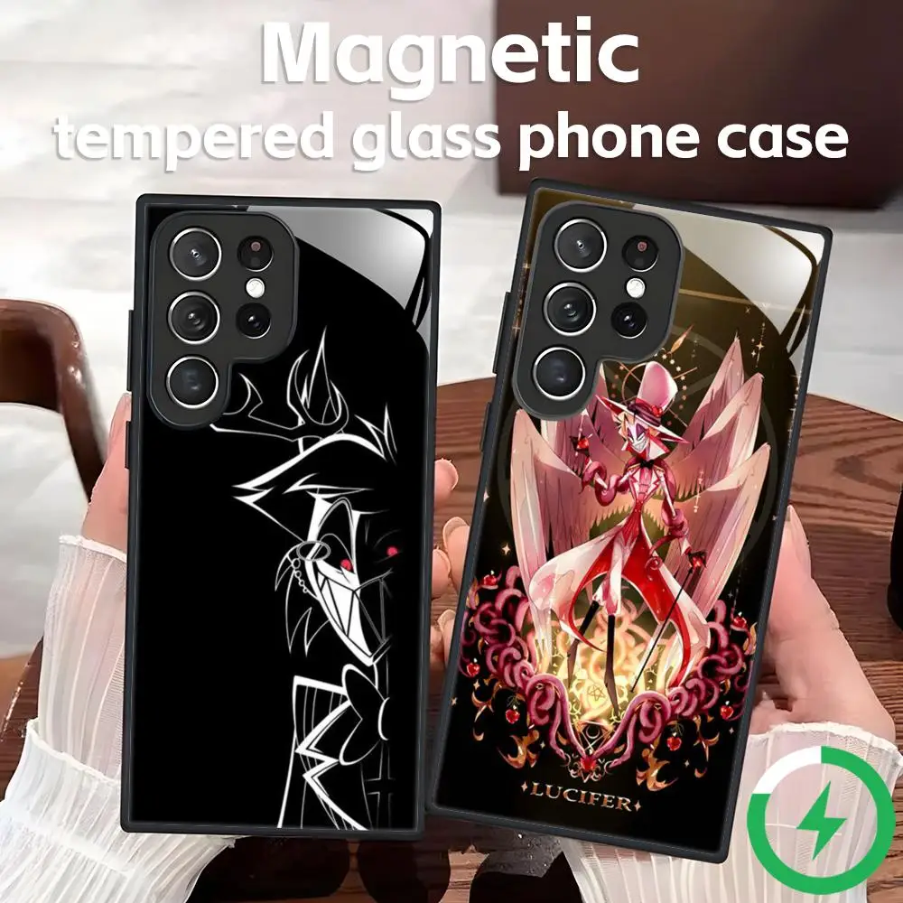 Hazbin Hotel Alastor Glass Magnetic Phone Case