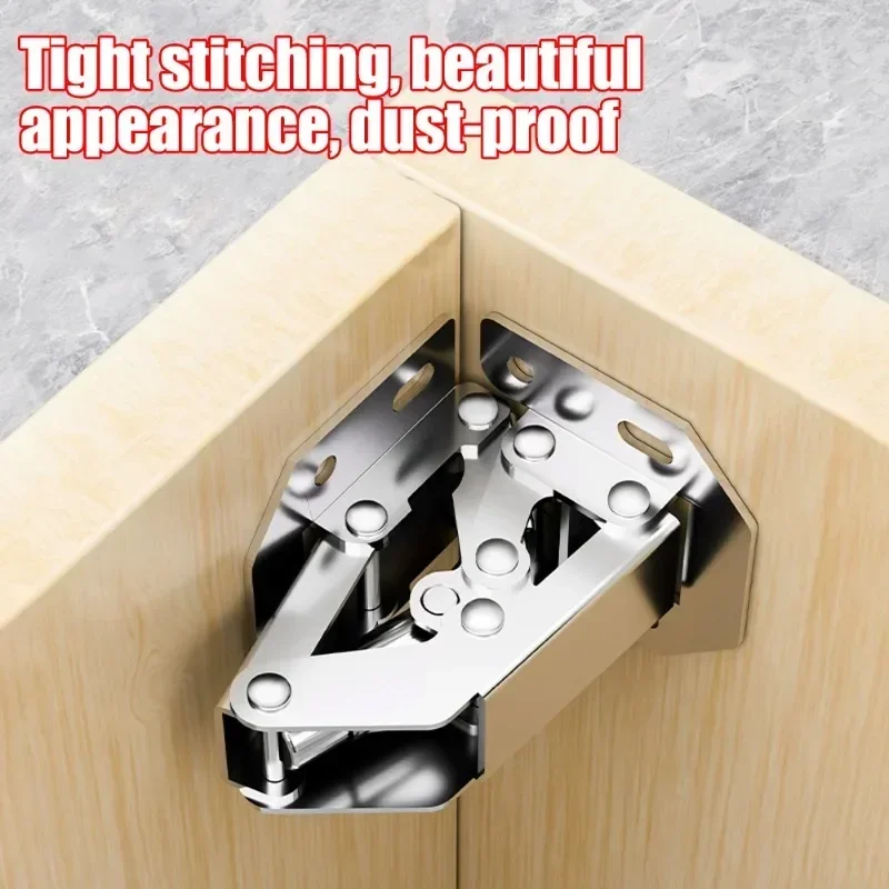 Cabinet Hinges 10/1PCS 90 Degree Steel No-Drilling Hole Hydraulic