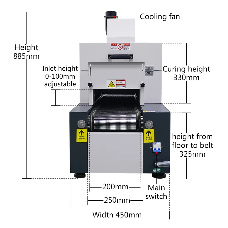 UV ink glue drying machine gel light ultraviolet curing machine