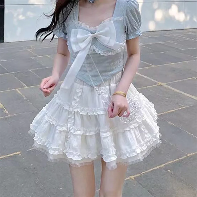 IVE レイ着用 Kashiko 25ss Fairy Ribbon Bubble Skirt KASHIKO] Fairy Ribbon Bubble Skirt Checked – SellerWork