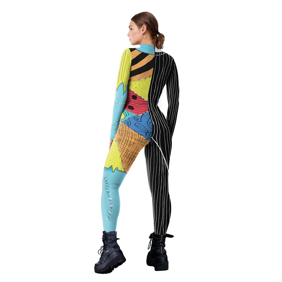 Abo Cosplay Sally Anime Di Halloween Body Zentai Attillato