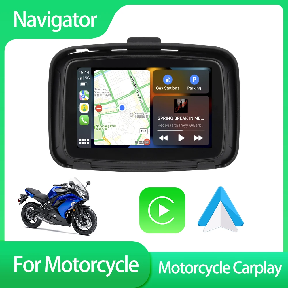 MotorcycleCarplayGPSNavigation5InchTouchOutdoorWaterproof