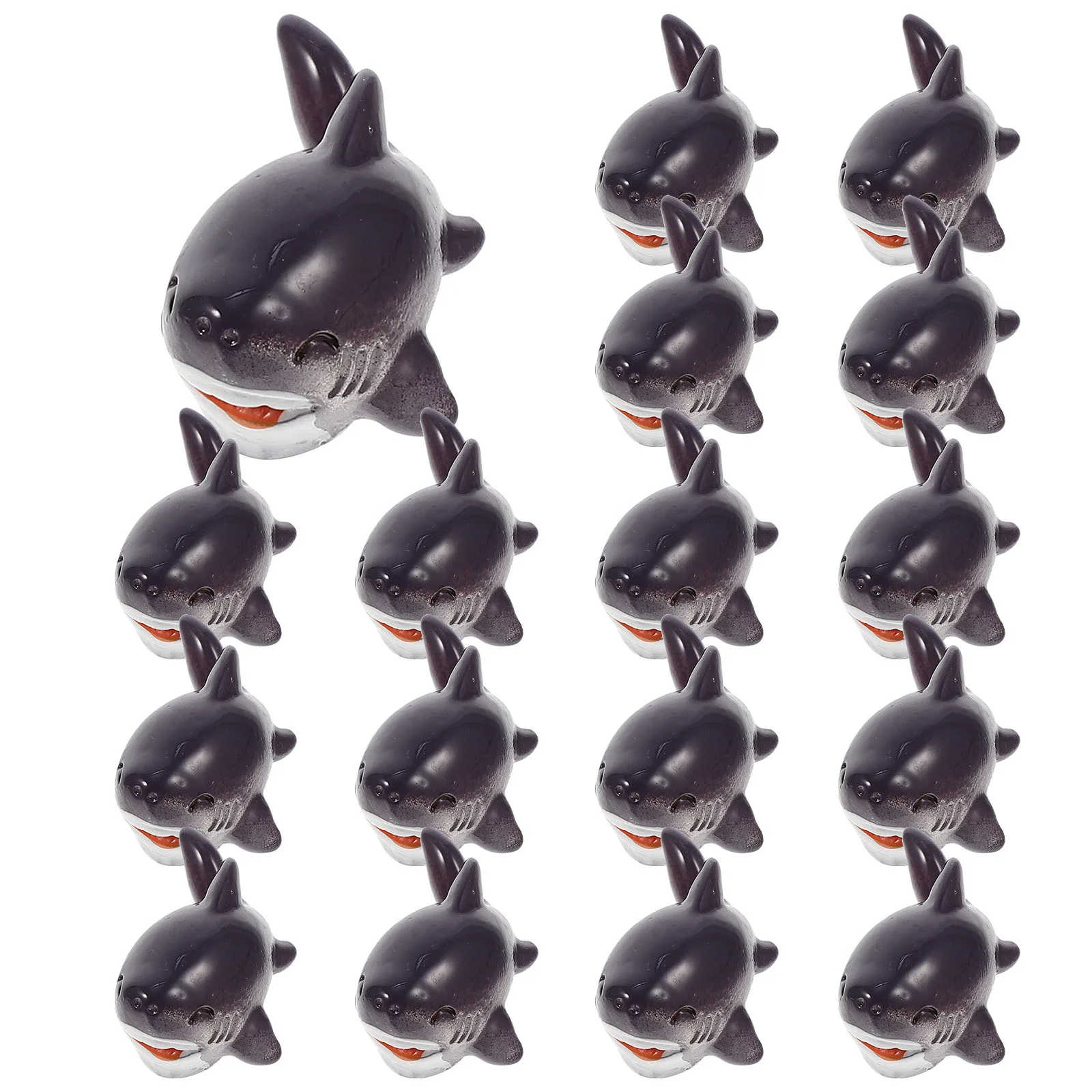 

20 Pcs Miniature Shark Toy Tabletop Figurine Adorable Marine Decorate Tiny Toys Figures Synthetic Resin Child Lovely