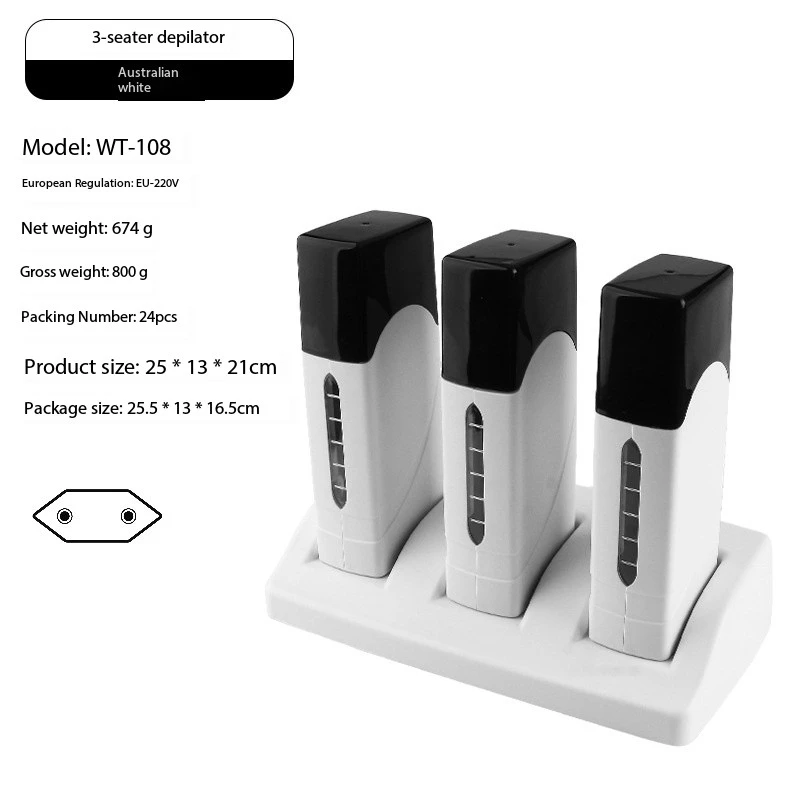 Waxing Machine 1PC Melt WaxerBeauty Wax Bean WarmerDouble Inner PotTear & Tear UnderarmsLegsFaceLimbsHair Removal Paste