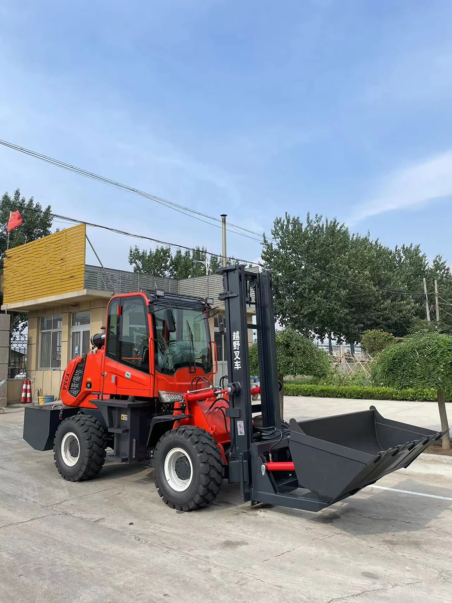 High Quality 3ton Off Road Forklift Truck 4x4 All Four 4 Wheel Drive All Rough Terrain Off-road Forklift For Sale