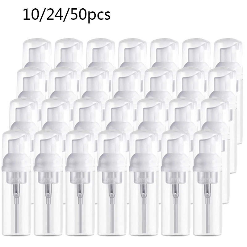 Foam dispenser bottle 10/24/50pcs 60ML/30ML plastic refillable mini foam bottle foaming soap dispenser pump bottles for travel