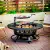 36 Inch Fire Pit with 2 Cooking Grills,Outdoor Wood Burning BBQ Firepit with Lid, 3-in-1 Outdoor Fire Pit 5