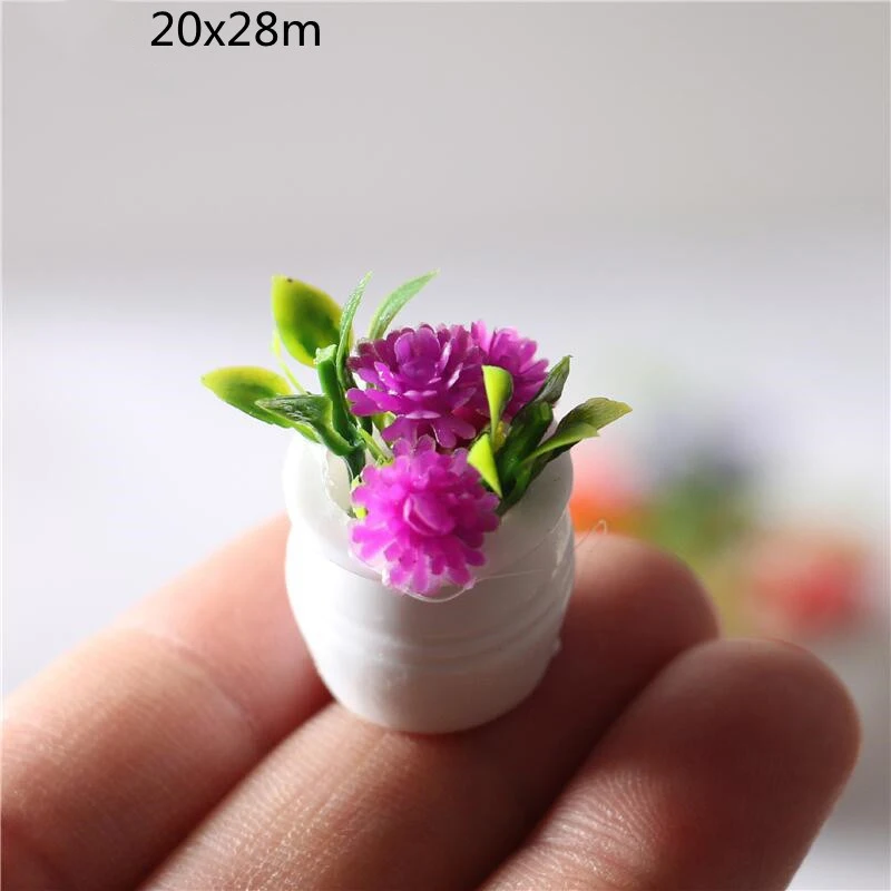 Set of 3 Miniature Green Potted Plants