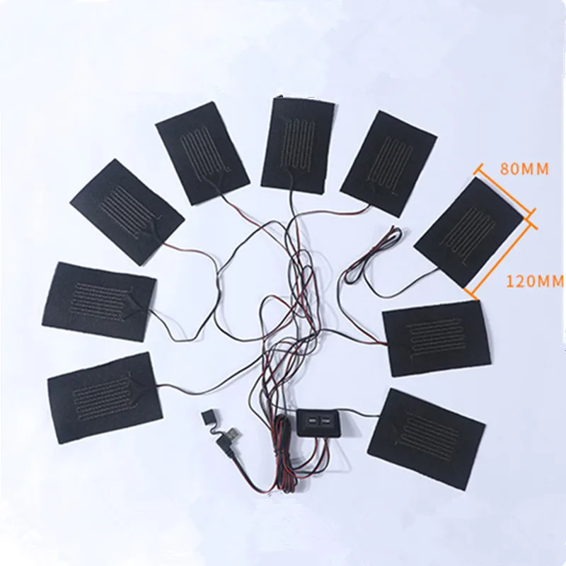 Description Picture 2 of itemUSB Warm Paste Pads Fast Heating Carbon Fiber Heating Pad Winter Outdoor Heating Warmer Pad For Cloth Vest Jacket