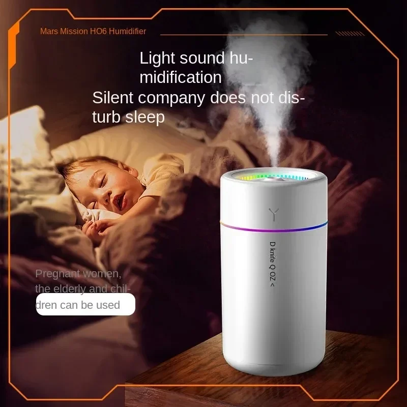 280ML Air Humidifier Large Fog Volume Colorful Atmosphere Light Silent Aroma Diffuser Essential Oils Aromatherapy for Home Car 3