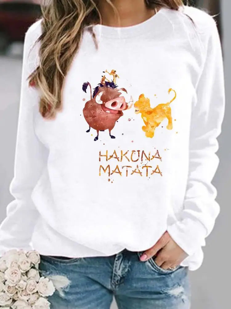 

Letter Style Animal Cartoon Trend Holiday Print Casual Pullovers Autumn Spring Women Fashion Lady Female Graphic Sweatshirt