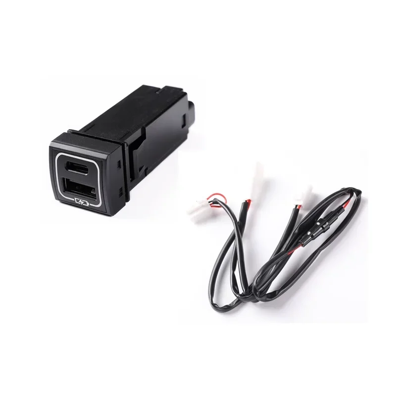 Caricabatterie Auto USB 45W Con QC3.0, Display Tensione, Per Toyota E Universale, Nero
