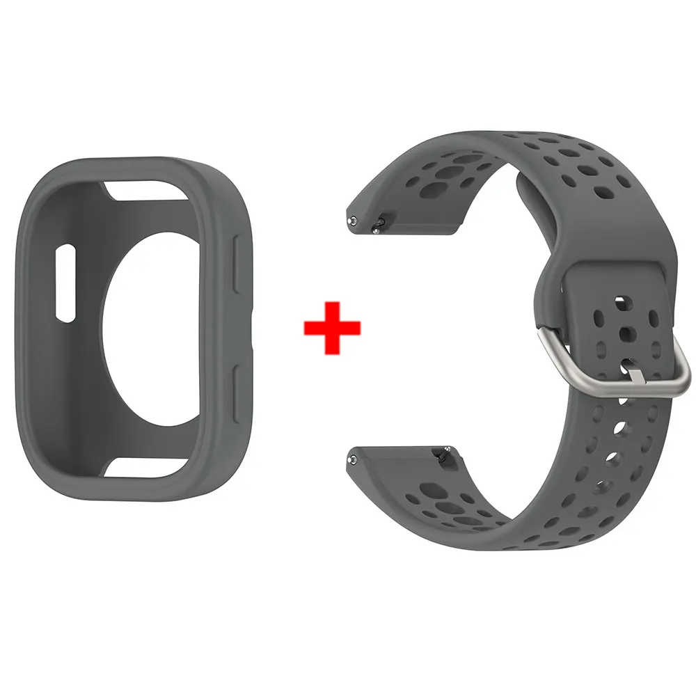 Silicone Strap with Protective Case Shell for Sport Wristbands and Bracelets