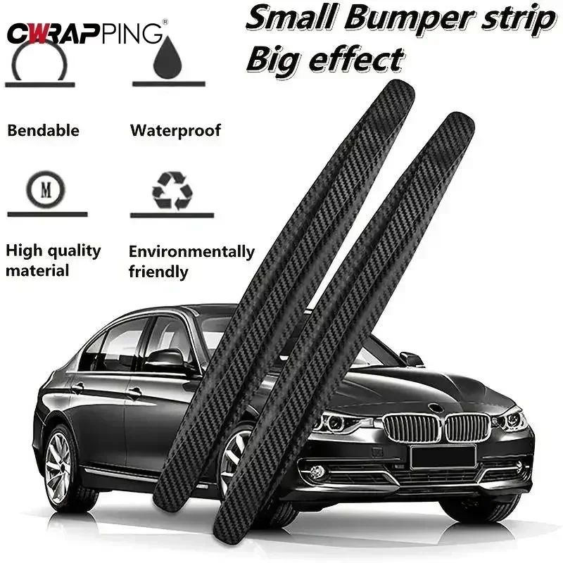 Bumper Corner Protector 14x1.7cm Universal Front Rear Bumper Corner Protector Guard Car Anti-collision Protection Decoration Strip Auto Accessories
