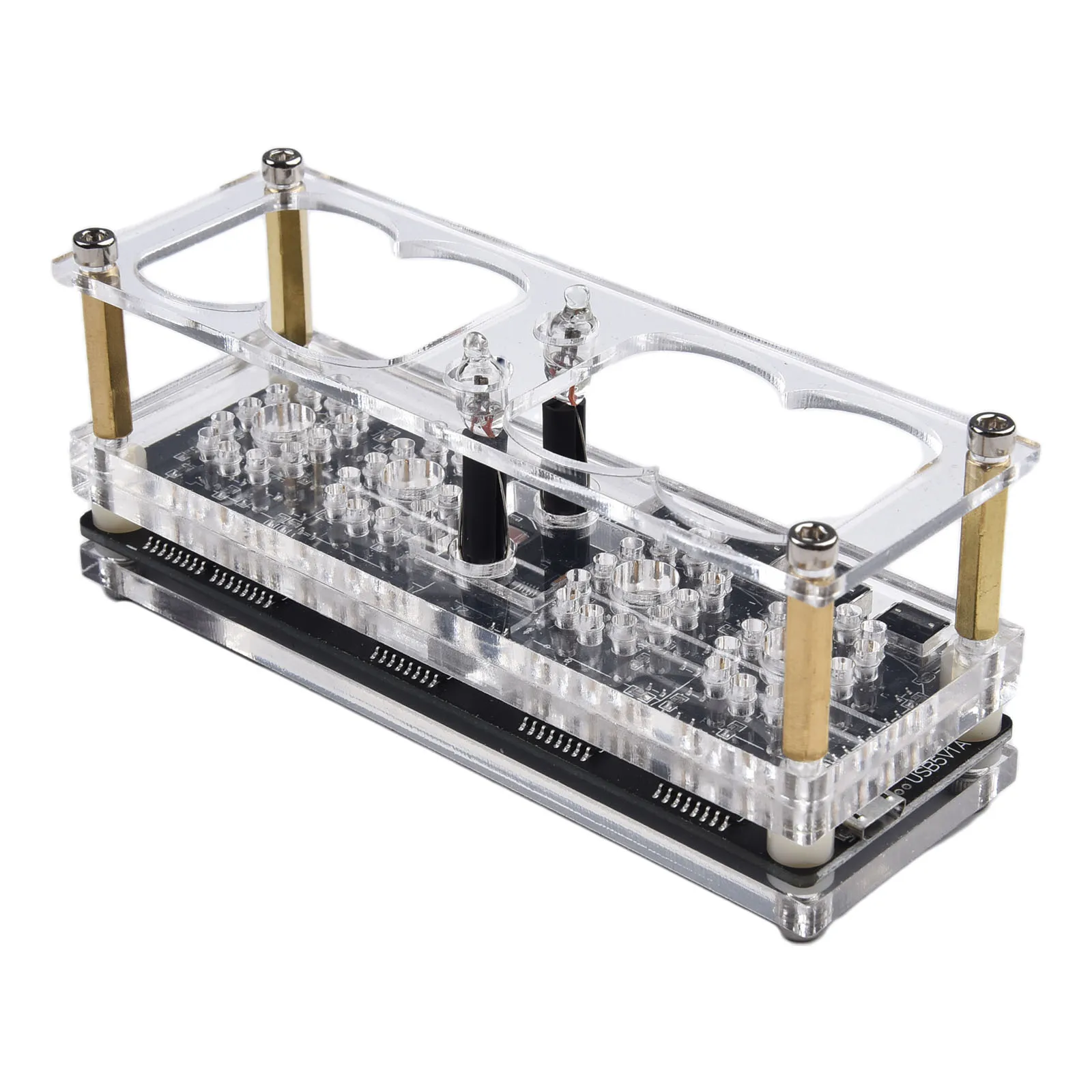 

- Fluorescent 225 Colors Digital Clock Digital Clock Fluorescent - Glow Tube Nixie Clock High-grade Acrylic Practical