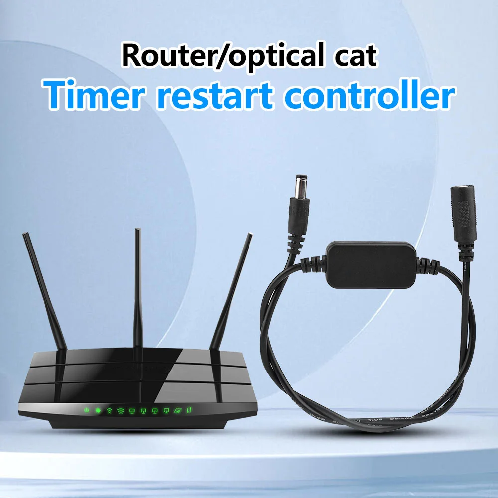 Cavo Di Riavvio CERRXIAN Per Router – Timer 12/24/72 Ore, DC5521, Alloggiamento In Lega, Riavvio Automatico Per Migliorare La Rete