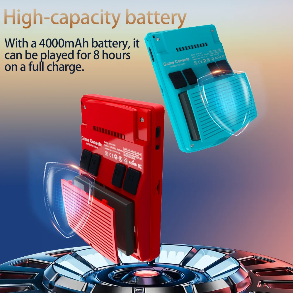 BOYHOM R40XX Retro Game Console - R36S Upgrade, 4.2" IPS Linux Handheld, 4000mAh Battery, Portable Gift for Christmas