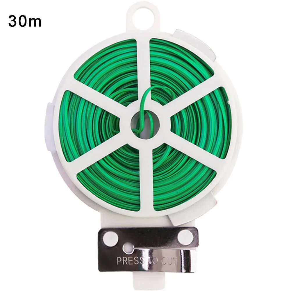 Coate String Fixed Rope Coiled Wire Garden Ties Iron Wire Steel Pipe Fittings Cut Plant Ties 20/30/50/100M