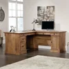 L-Shaped Desk, Vintage Oak finish Office Furniture Sets 1