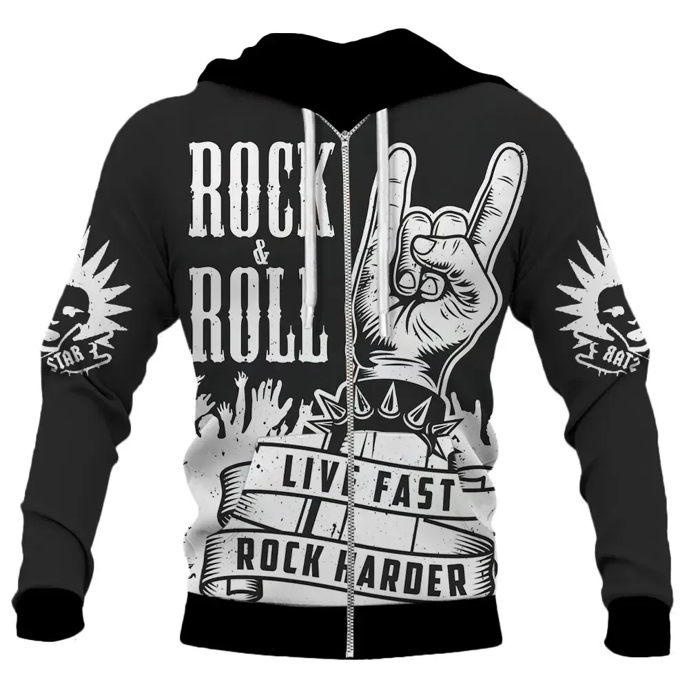 thumbnail image 1 of Sudadera con capucha retro con cremallera para hombre, chaqueta con estampado 3D y patrón nostálgico de los años 80, nueva sudadera informal de calle, ropa de moda para hombre Y2K, 1 of 5