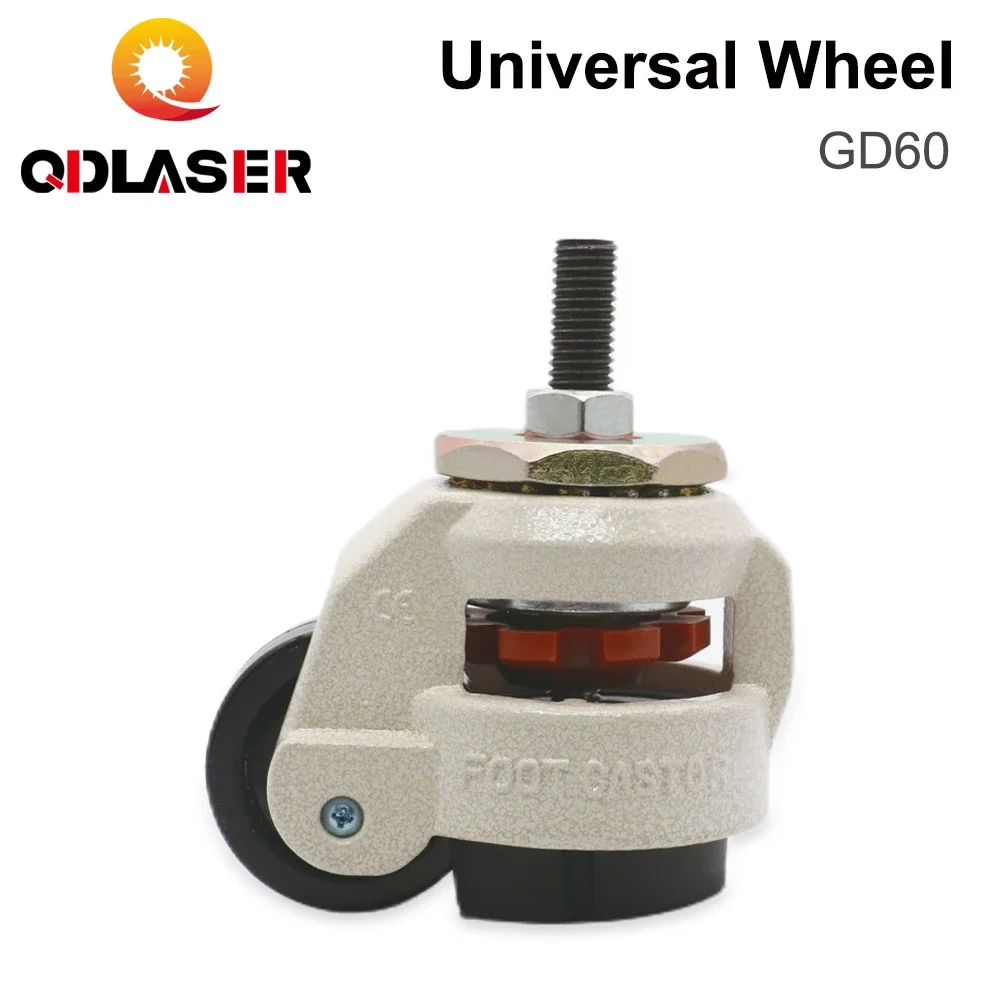 Qdlaser Machines Ruota Universale Gd-60S Filettatura Standard M12 Regolabile Da 10Mm Per Macchina Per Taglio E Incisione Laser Co2