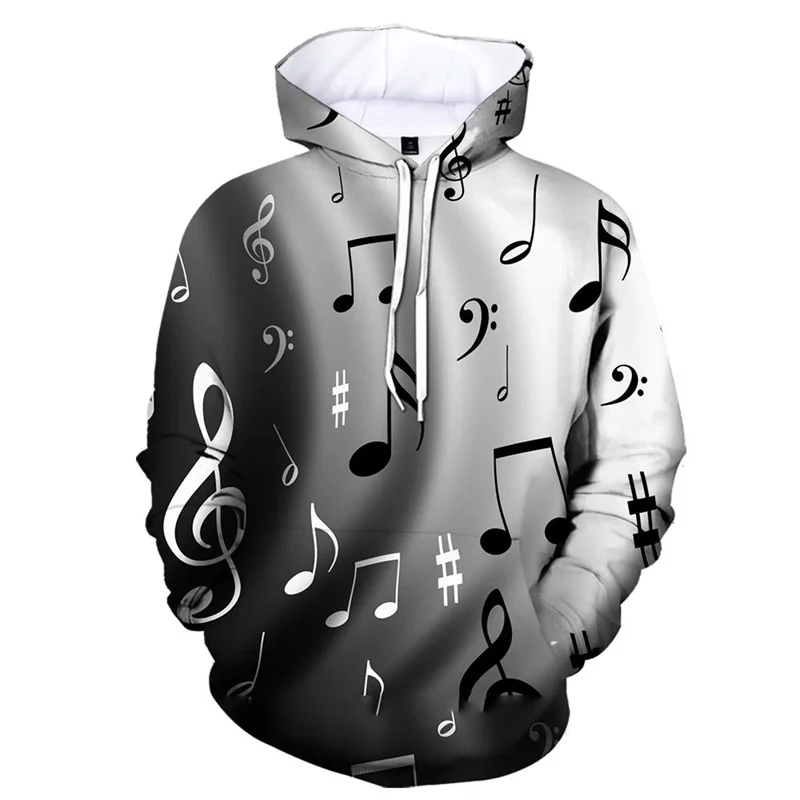 thumbnail image 1 of 2024 Sudadera con capucha con estampado 3D de notas musicales divertidas y novedosas para hombre, sudaderas de manga larga nuevas de otoño, camisetas casuales, suéter, ropa, 1 of 5