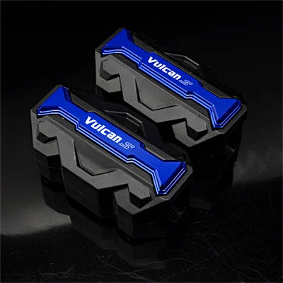 VULCANS Motorcycle Crash Bar Bumper Engine Guard with Decorative Block