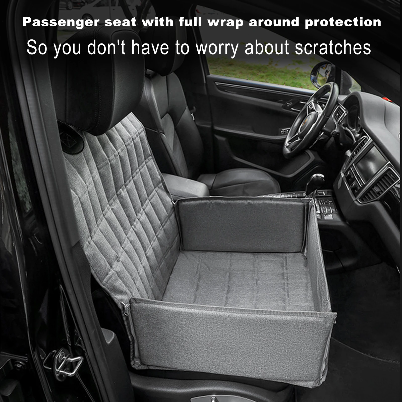 D5 Dog Car Seat Cover Pet Travel Cushion Carrier Mattress Waterproof Dog Car Seat Pad Mat Protector Middle Armrest For Dogs