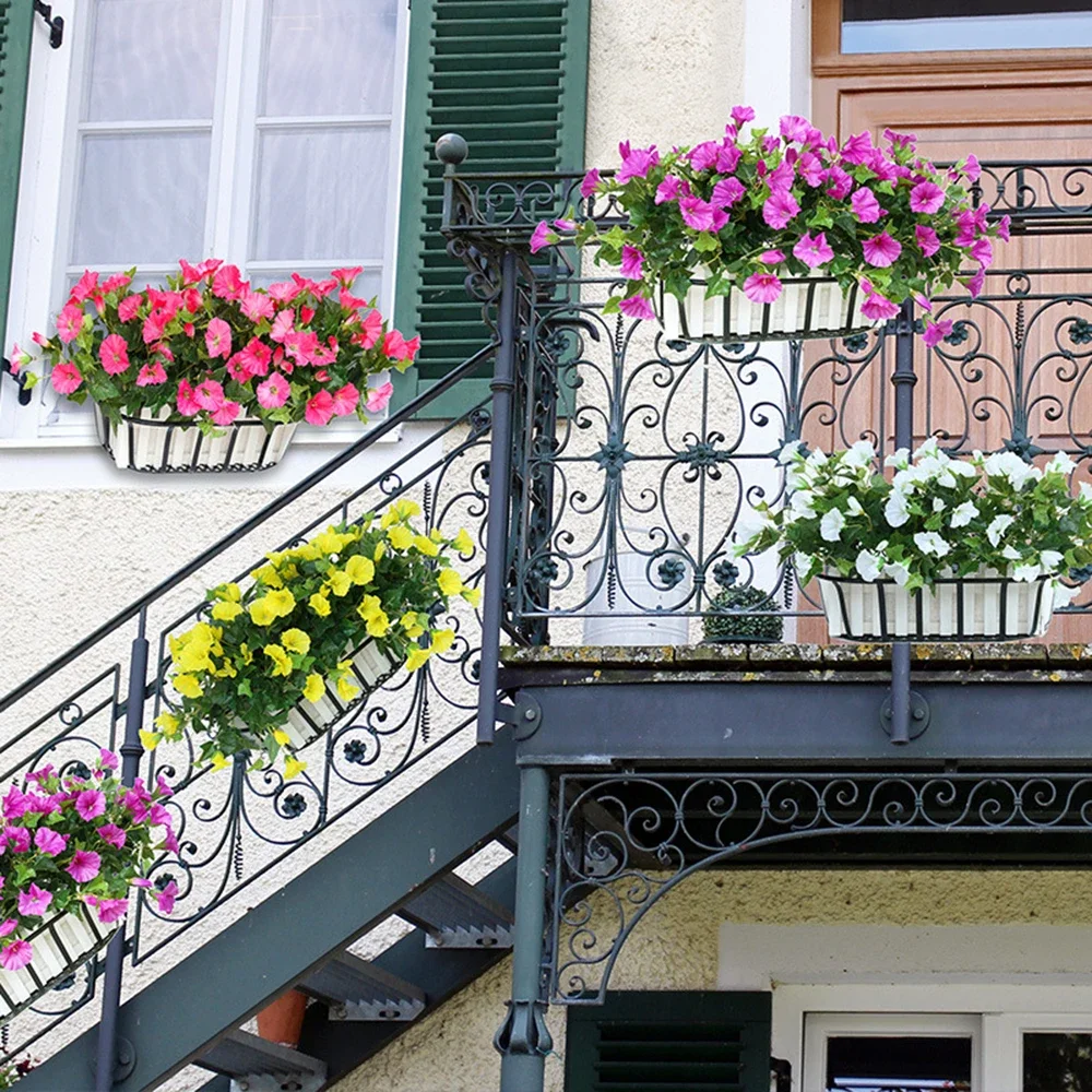 ulafbwur Fiore d'imitazione realistica fiore d'imitazione vivido fresco che mantiene rinfrescante simulazione petunia fiore decorazione per la casa fiori artificiali fiore di seta sintetica