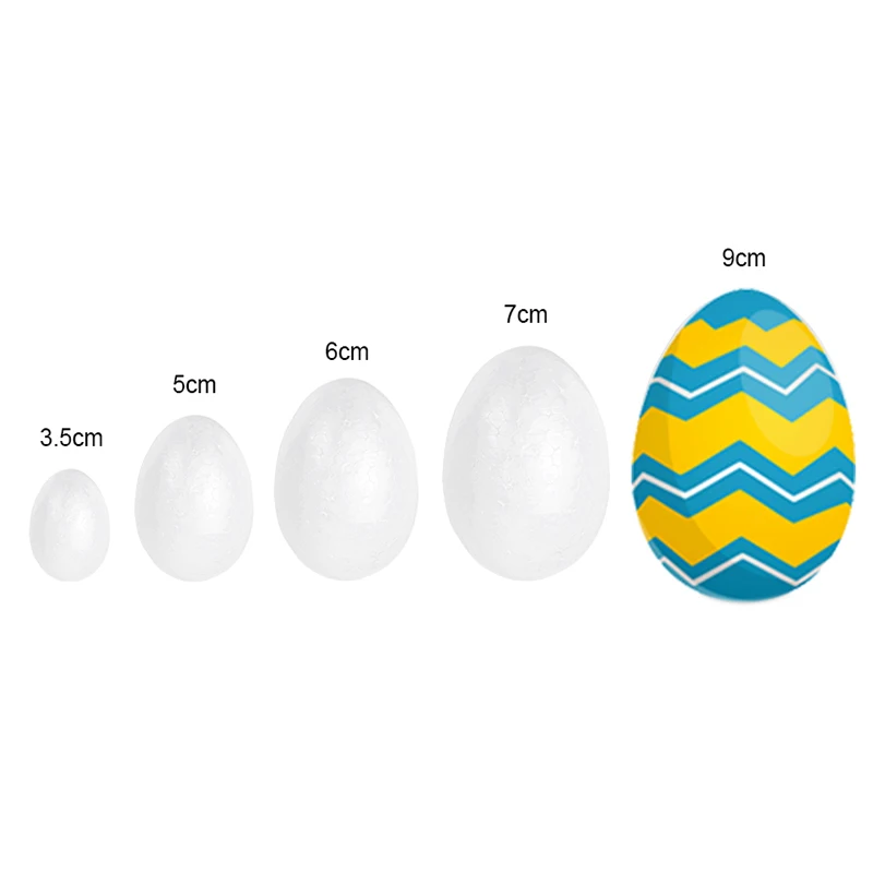 10-50pcs Easter Foam Egg White Styrofoam Fake Eggs Kids Painting Handmade Spring Easter Party Home Decoration DIY Wreath Craft