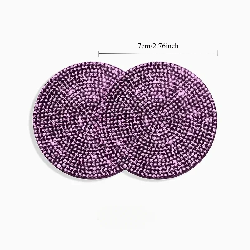 2 PCS Bling Car Cup Coasters - 2.75 Inch Crystal Rhinestone Drink Mats For Car Cup Holders