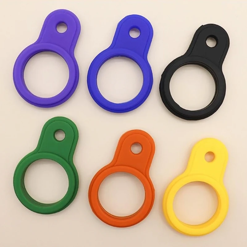 6 Pcs Silicone Water Bottle Buckle with Carabiner Clip Portable Secure Bottle Holder Water Hanging Rings