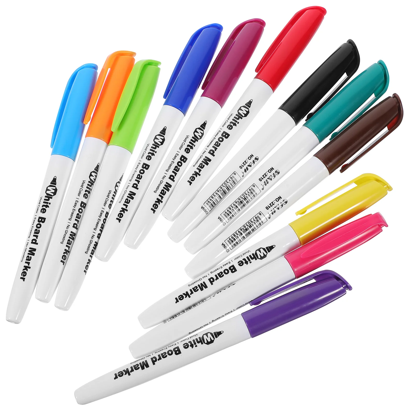 

12 Pcs Marker Pen Dry Erase Markers Erasable Pens Makers Whiteboard Ink Plastic Child
