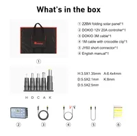 Panneau solaire pliable portable Dokio 300 W 18 V avec contrôleur 12 V adapté aux voyages de camping en famille 3