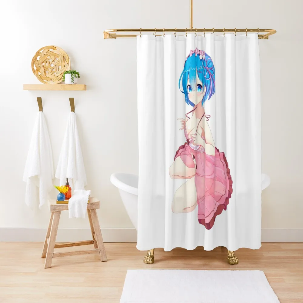 

Cutie Rem Re Zero Kawaii Shower Curtain In The Bathroom Shower Set Bathroom Shower Set Bathroom For Curtain
