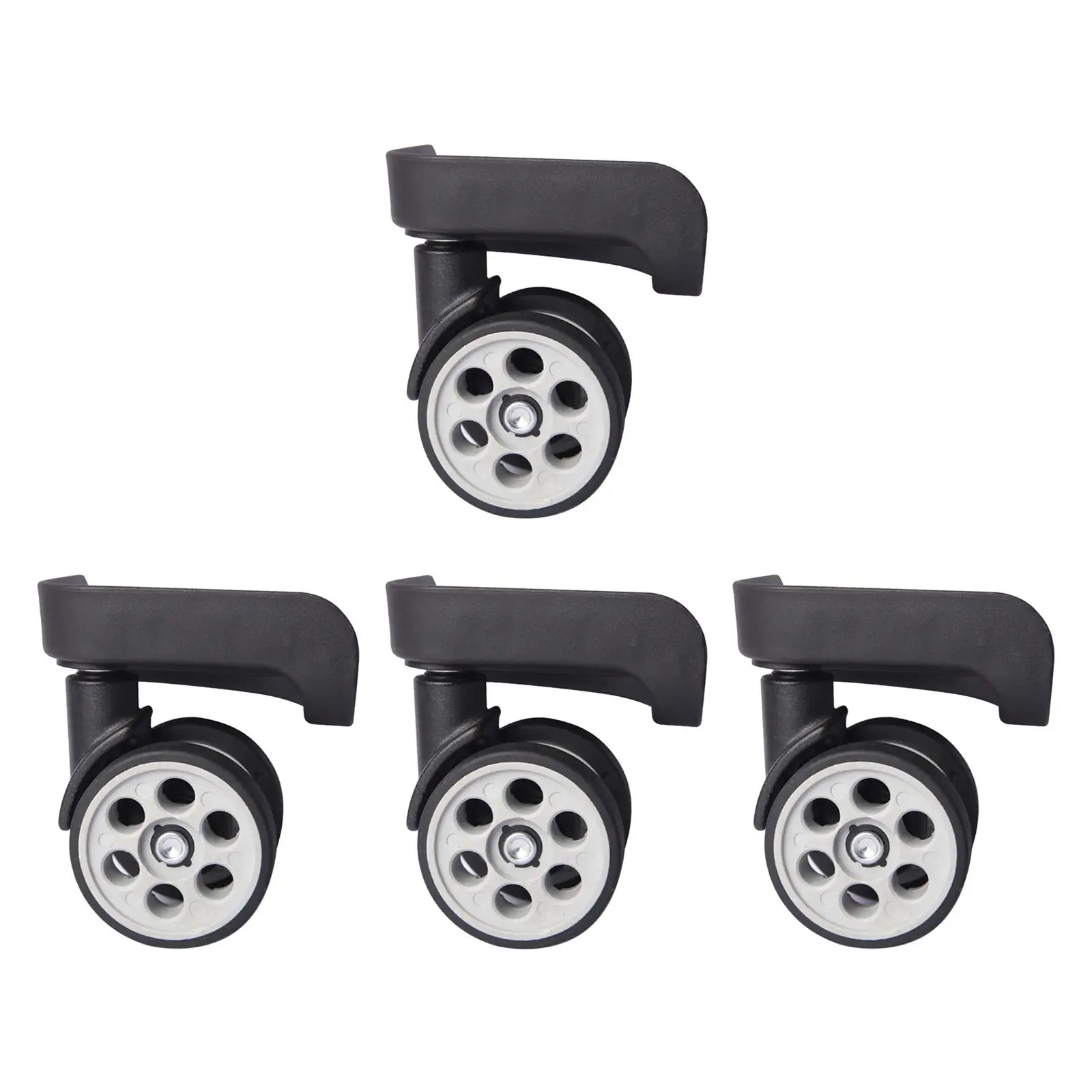 

4x Luggage Wheels Mute Wear Resistant Strong Bearing Capacity 360 Degree Rotation Repair Parts Trolley Case Caster Trunk Wheels