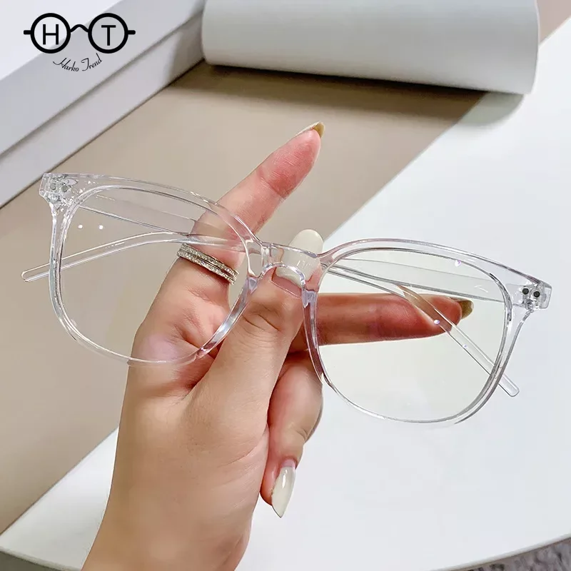 Korean Style Rice Nail Glasses for Men Retro Round Frame Eyeglasses Anti-blue Light Glasses