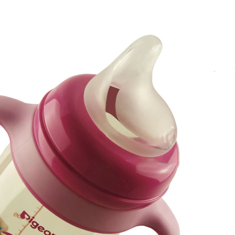 Baby Soft Liquid Silicone Pacifier duckbill For Wide Mouth Milk Bottle silicone pacifier